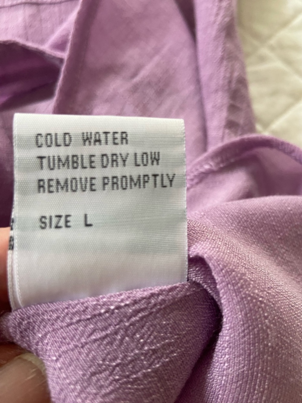 Ashley Blue Lavender Gauzy Textured Blouse Size Large - Picture 5 of 12